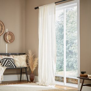 Pineapple Elephant Zofia Broderie Cotton Anglaise Ready Made Single Voile Curtain Natural