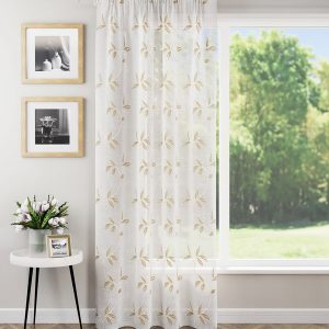 Oasis Pair Ready Made Voile Curtains Natural