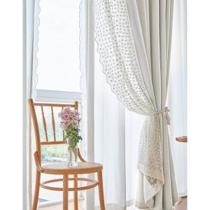 Premium Lace Patchwork Curtains (Set Of 2)