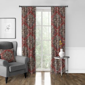 Tangier Linen Geometric Room Darkening Single Curtain Panel