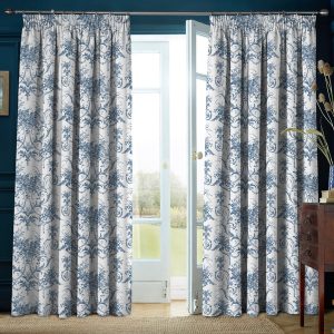 Laura Ashley Tuileries Ready Made Blackout Curtains Midnight