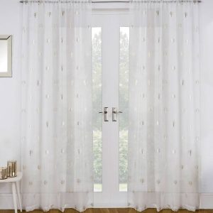Birch Ready Made Single Voile Curtain Cream