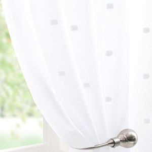 Havana Ready Made Single Voile Curtain White