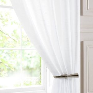 Mist Ready Made Single Voile Curtain White