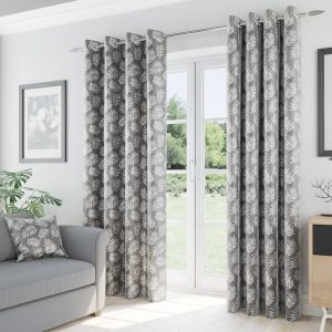 Oakland Thermal Blockout Ready Made Eyelet Curtains Grey
