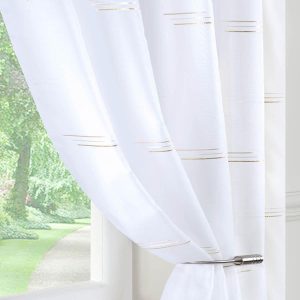 Trio Ready Made Single Voile Curtain Silver