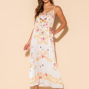 White Butterflies Long Chemise