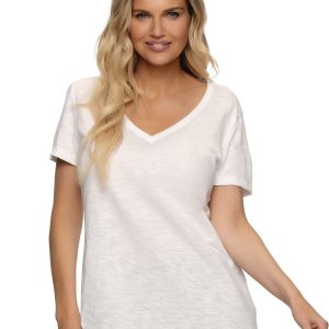 Slub Jersey V-Neck T-Shirt