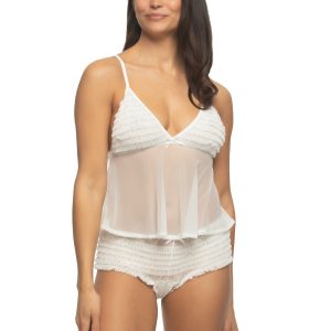 Veil Ruffle Cami & Rumba Panty Set