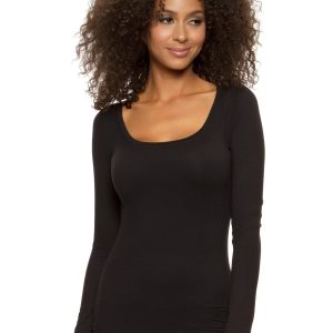 Velvety Soft Scoop Neck Longsleeve